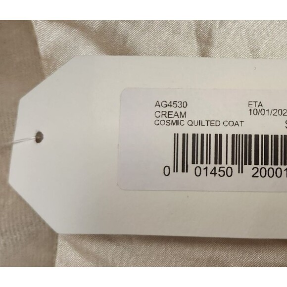 NWT-Sadie & Sage x Anthropologie -Cosmic Quilted Velvet Jacket Cream/Ivory-Small - Picture 10 of 11